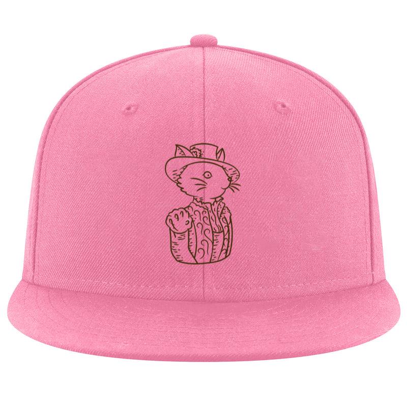 Black And White Drawing Of A Cat In A Hat Cap