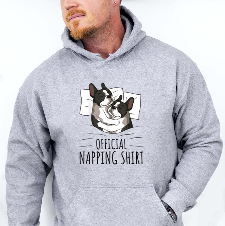 Boston Terrier Dog Official Napping Hoodie