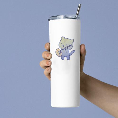 Cat Artistic Character Tumbler