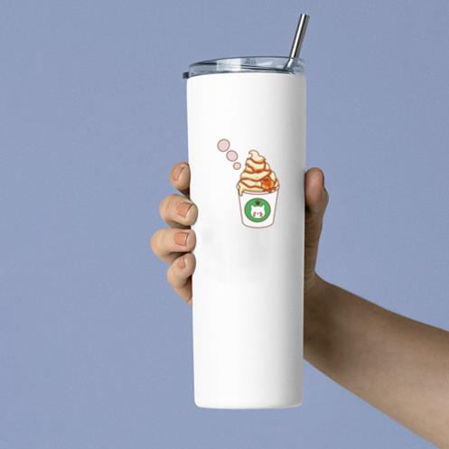 Cute Smoothie Cat Tumbler