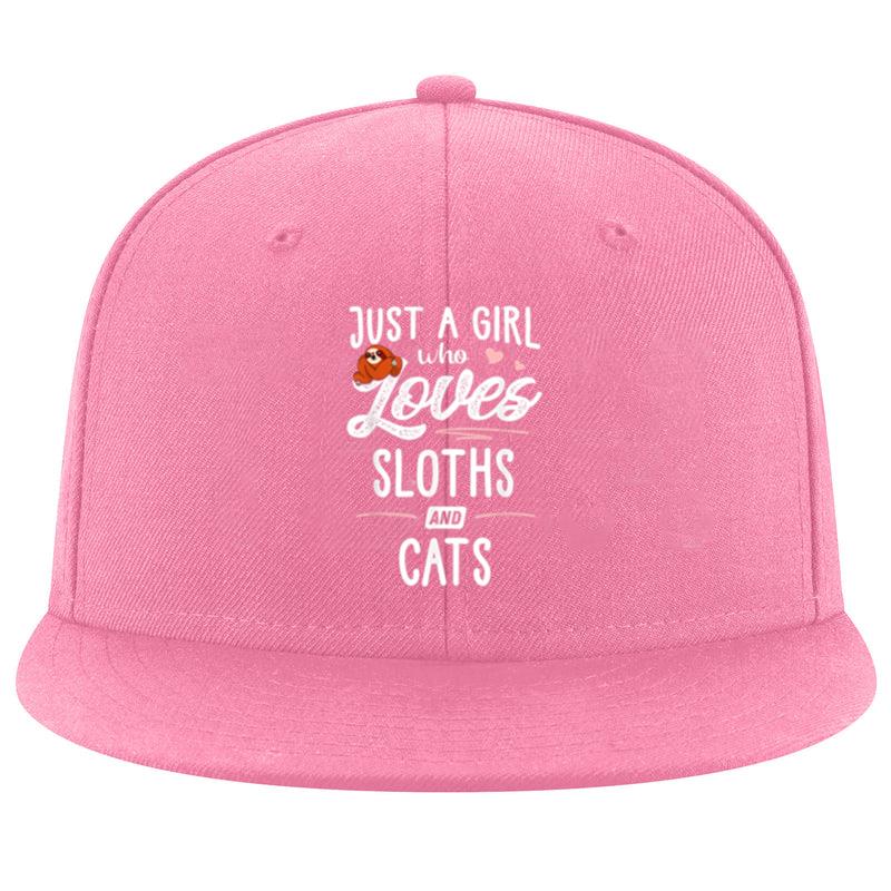 Just A Girl Who Loves Sloths And Cats Cap