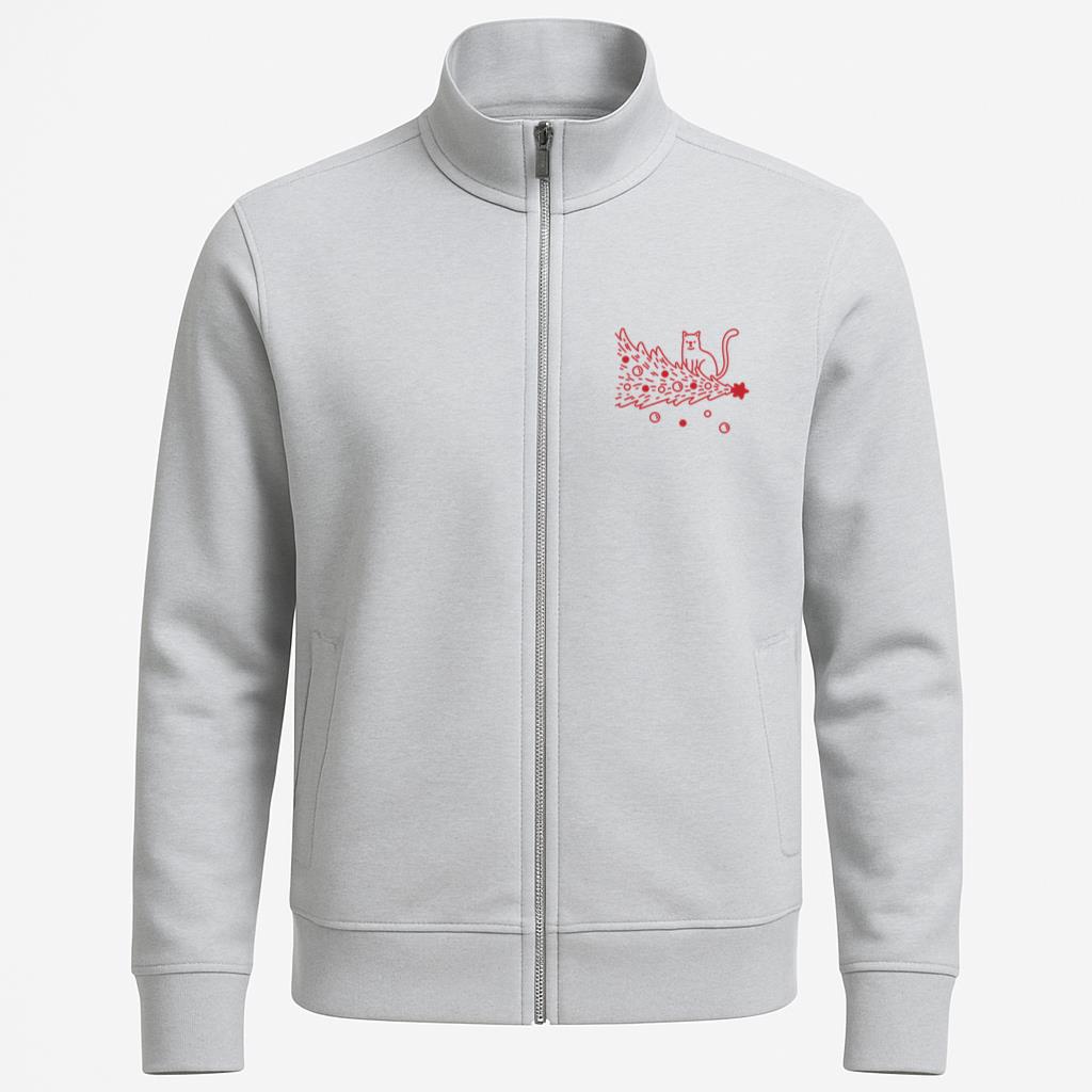 Red Cat Sitting On A Tree Branch Design Jacket