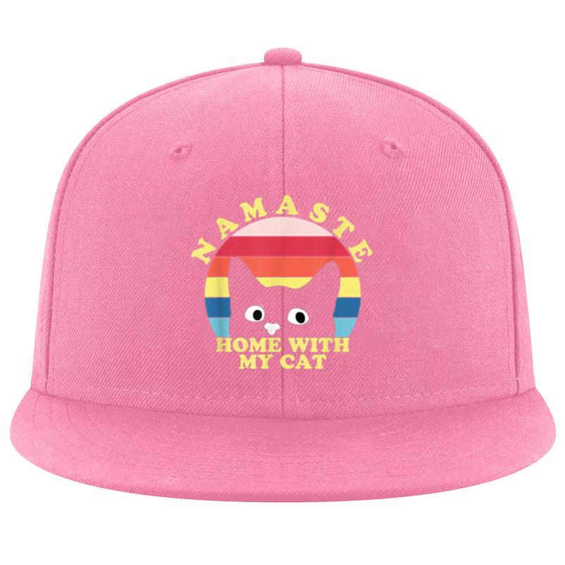 Retro Namaste Home With My Cat Yoga Cap